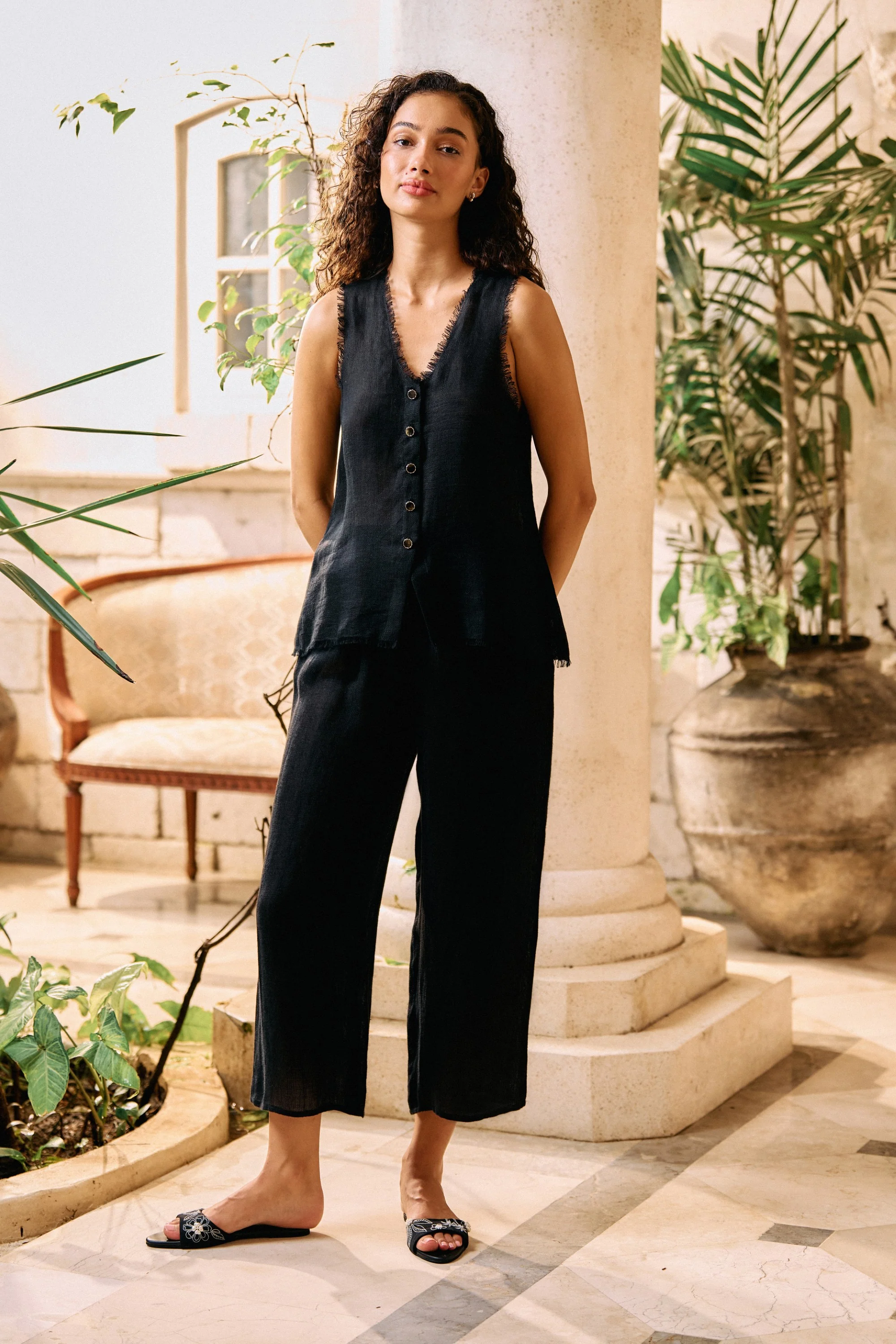 The Unrushed Top & The Unrushed Pants (Black)